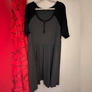 Black/Gray Torrid Soft Dress